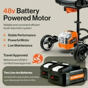 SuperHandy Lightweight 3-Wheel Mobility Scooter - Elder, Handicap, Adults Transport, 48V 2Ah Battery, Long Range, 35 lbs