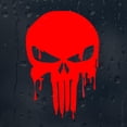 thumbnail image 3 of Etiqueta engomada Likrtyny coche 15x10.1 cm Bloody Punisher Skull roja, 3 of 7