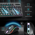 thumbnail image 6 of Wired Gaming Keyboard and Mouse, Rechargeable 104 Keys RGB Backlit Keyboard, Compact Gaming Keyboard & Lightweight 3200 DPI Honeycomb Optical Mouse for PC Gamer(Black), 6 of 6