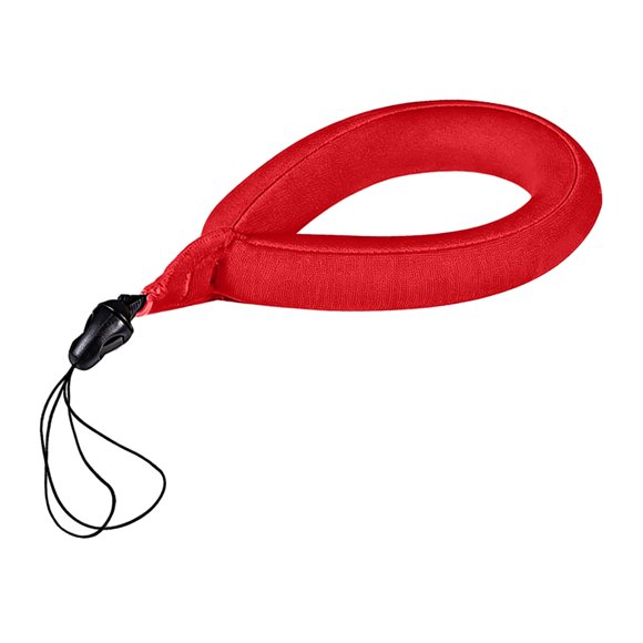Correa flotante para muñeca resistente al agua y de alta visibilidad para cámara. Rojo
