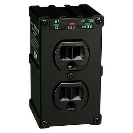 UPC: 0037332010476 | Tripp Lite ULTRABLOK 2-Outlet Surge Protector Direct Plug-In 1410 Joules Diagnostic LEDs Black Metal Housing