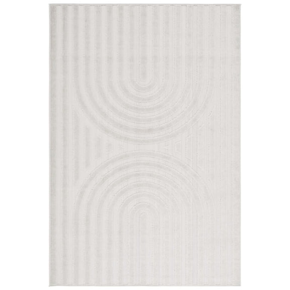 SAFAVIEH Stella Penelope Geometric Indoor/Outdoor Area Rug, Ivory, 8'2" x 10'