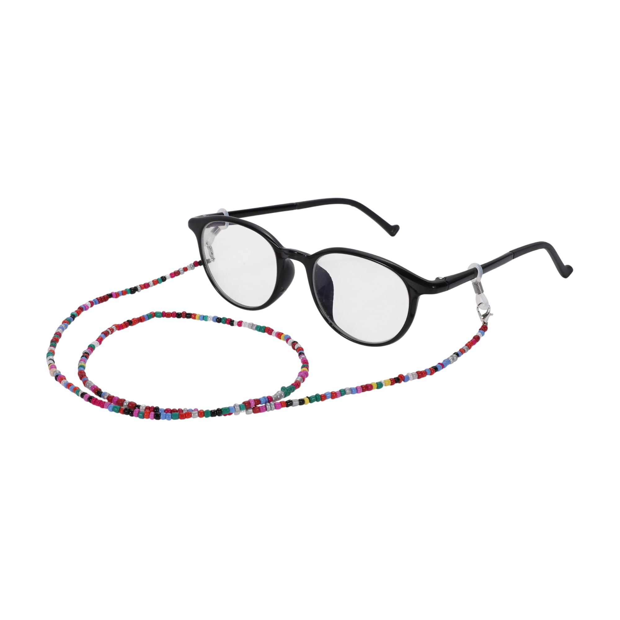 Unique Bargains Beaded Pattern Eyeglass Chain 1Pc Pink