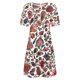 thumbnail image 5 of Vestido Corto para las Mujeres Cuello Redondo Manga Corta Impresa Suéter, Moda Casual Estilo Línea, 5 of 5