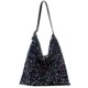 thumbnail image 1 of Bolso de hombro con lentejuelas brillantes para mujer, bolso de compras con purpurina de gran capacidad para niñas, negro, 1 of 5