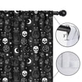 thumbnail image 4 of Blackout Kids Curtains,Black White Gothic Cat Skull Moon Pattern Childrens Insulated Curtains Set Of 2,Bedroom Essentials,Toddler Room Decor 42x63in(106x160cm), 4 of 5