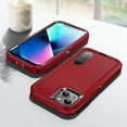 thumbnail image 5 of JTCASES Compatible with iPhone 13 mini Case Heavy Duty Protective Rugged Phone Case, Full Body Anti-dust Shockproof Drop Proof Armor Durable Cover Case for iPhone 13 mini 5.4 inch, Red/Black, 5 of 9