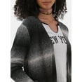 thumbnail image 3 of No Boundaries Striped Duster Cardigan, Women's and Women's Plus, 3 of 4