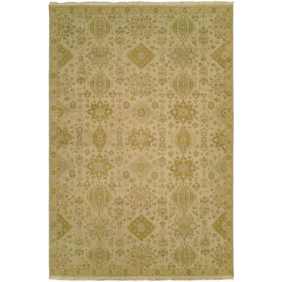 Kalaty Caspian Area Rug CP-829 Transitional Contemporary Design with Rectangle Gold, 9' x 12'