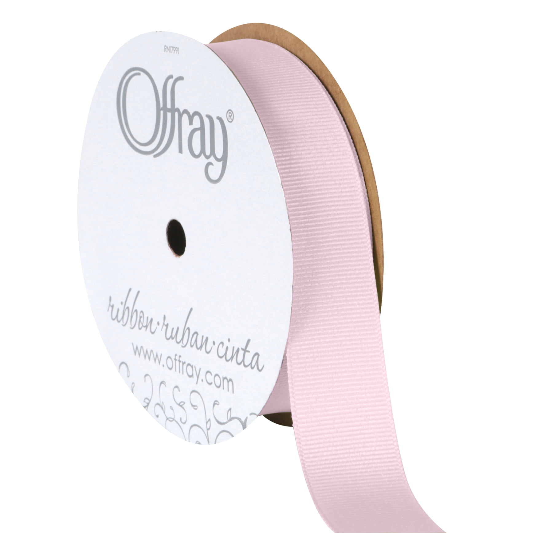 (4 pack) Offray Ribbon, Carnation Pink 7/8 inch Grosgrain Polyester Ribbon, 18 feet