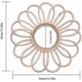 thumbnail image 2 of Rattan Mirror, Sun Shape, Round Decorative Wall Mirror, Natural Rattan, Nordic Ethnic Style for Hanging Bathroom or Hallway, Without Mirror, 2 of 5