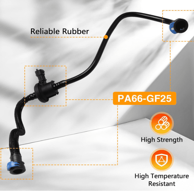 LICHENGTAI Vapor Canister Purge Valve Solenoid & Hose Assembly for 2012-2018 Ford Focus Replaces BV6Z-9D289-B BV6Z-9D289-A 911-777