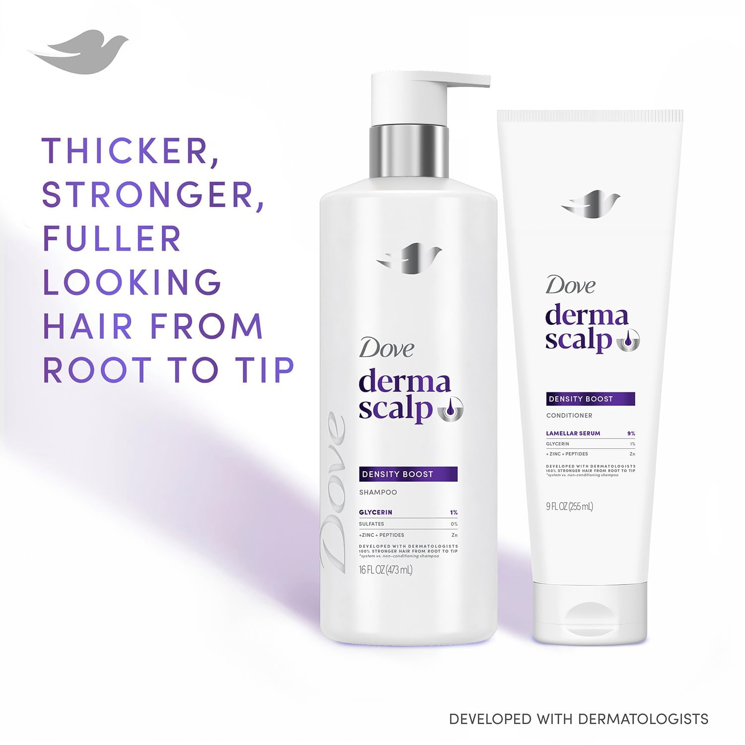 ダヴ scalp+ hair therapy シャンプー＆コンディショナーセット Dove Scalp + Hair Therapy Set, 9.25 Oz, Density Boost Clarifying