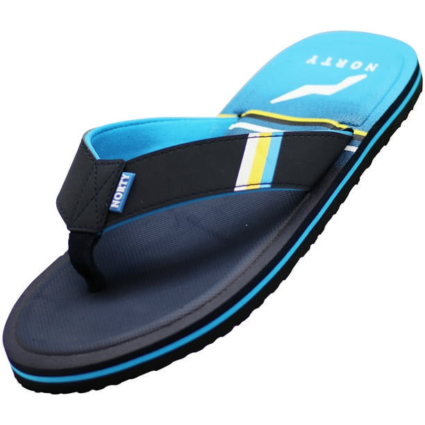 mens navy blue flip flops