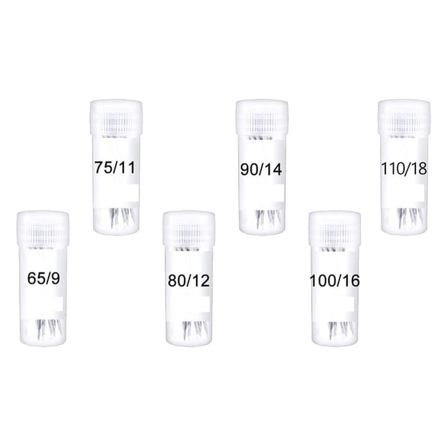 Minkissy 60Pcs Metal Needle for Sewing Machine Stainless Steel Rectangular for Home Users and Quilting