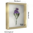 thumbnail image 3 of Americanflat 11" x 14"Shadow Box Frame with Shatter-Resistant Glass - Large Shadow Box Display Case for Tabletop and Wall Display - Gold, 3 of 8