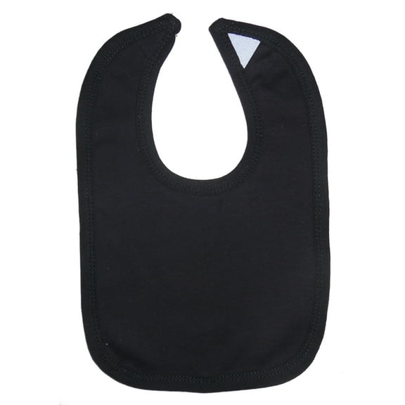 Bambini Layette Black Interlock Bib