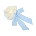 thumbnail image 5 of Unique Bargains 1 Pc Scrunchie Fashion Striped Bow Hair Elastics Beige Blue, 5 of 5