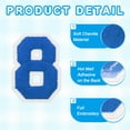 thumbnail image 3 of Parche de número Uxcell de 2" número 8 bordado (azul, paquete de 9), 3 of 6