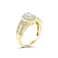 thumbnail image 2 of 0.44 Carat T.G.W. Aquamarine Gemstone and Accent White Diamond Women's Ring, 2 of 4