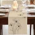 thumbnail image 3 of Floral Table Runner, Spring Flower Washable Cotton Linen Table Runners 90 Inches Long, Dresser Scarf Runner for Dining/Coffee/Kitchen/Hallway Tables 13''x90'' Modern Abstract Art Pastoral, 3 of 9