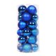 thumbnail image 1 of Juego de 24 bolas colgantes navideñas con purpurina de 3 cm. Adornos navideños irrompibles. Adornos brillantes para árbol de Navidad con bombillas rojas y verdes brillantes., 1 of 6