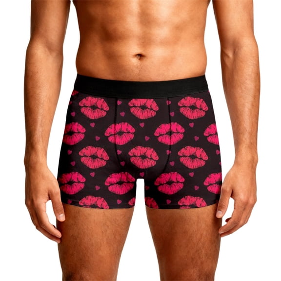 Men's Brief Funny Novelty Heart Underwear Valentine's Day Comfort Breathable Underwear A XXXXXL