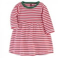 thumbnail image 3 of Hudson Baby Infant and Toddler Girl Long-Sleeve Cotton Dresses 2pk, Candy Cane, 18-24 Months, 3 of 3