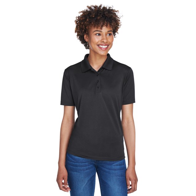 Camiseta polo Interlock Performance Elite ultraclub Cool & Dry mujer NEGRO 2XL