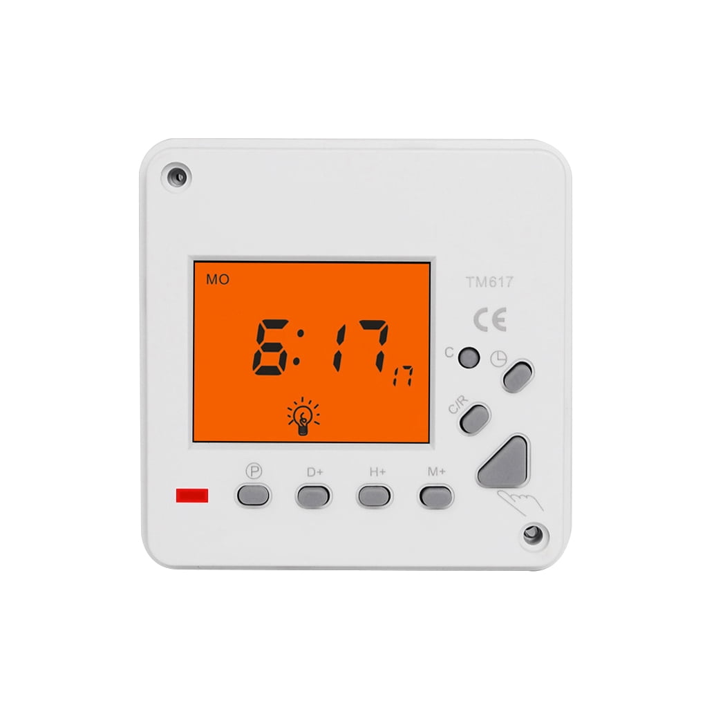 TureClos Digital Time Switch with LED Display Plastic Programmable