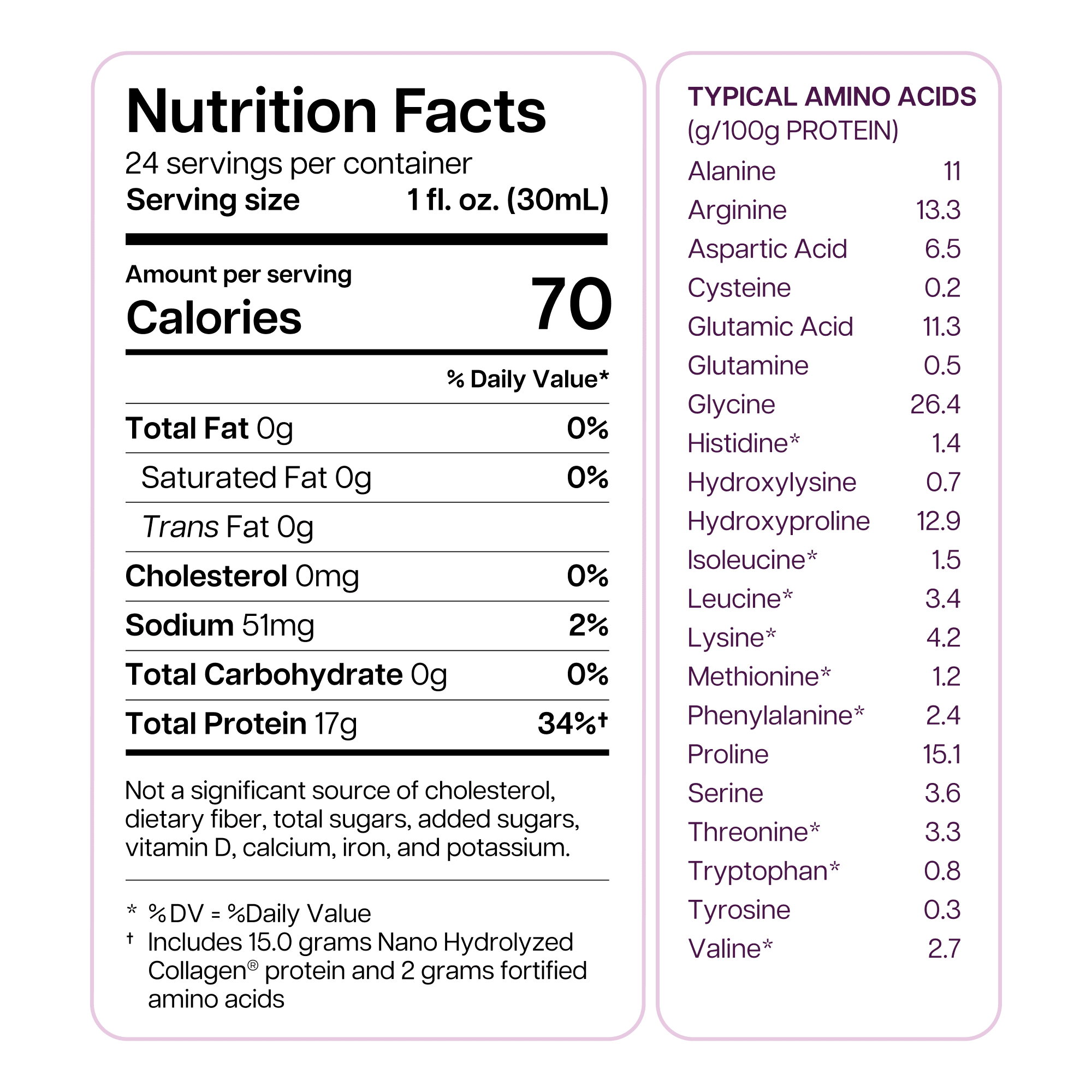 Liquid Collagen Protein Shot, 17g Clear Protein Nano-Hydrolyzed Grass Fed Collagen
