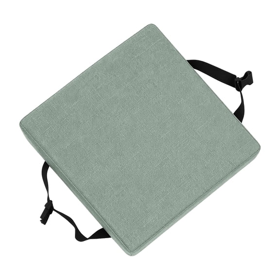 Square Stool Cushion Memory Foam 9.8 Inch Anti-Slip Seat Cushions with Ties Thickened 2 Inch Washable Chair Pad Removable Cover Breathable for Dining, Kitchen, Bar Chairs