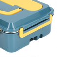 thumbnail image 4 of Heated Lunch Box 1.5 Liters ABS Stainless Steel Plug and Play Sealing Leakproof Electric Lunch Box with Fork Spoon Bag EU Plug 220V, 4 of 4