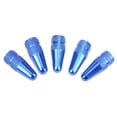 thumbnail image 1 of Tapa Del Grifo De Aire Tapa Del Grifo De Aire Bicicleta Tapas de válvula de alta presión de aluminio Presta para bicicleta, 5 uds., cubiertas antipolvo (azul), 1 of 7