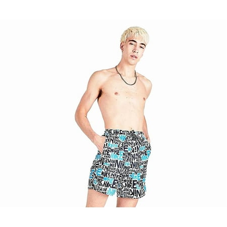 Nike Sportswear Allover Print 7 Inch Mens Swimwear Size L Color: Black/White