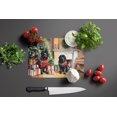 thumbnail image 3 of Tibetan Mastiff Cozy Christmas Glass Cutting Board Large 12 in x 15 in, 3 of 5