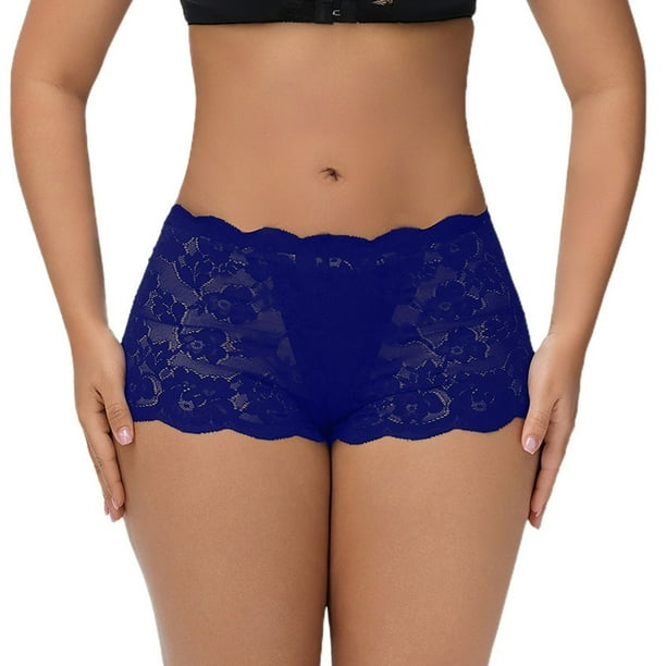 Braguitas de encaje para mujer: ropa interior sexy de encaje transparente para mujer con corte alto en las piernas, talle medio, cintura en V, sin marcas y ribetes exquisitos. Tallas reales.
