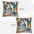 thumbnail image 4 of LNWH Abstract Leopard Zebra Ethnic Print Throw Pillow Covers, Square Soft Linen Decorative Pillow Cases, 16"x16" Inch, 4 of 8