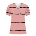 thumbnail image 4 of Womens Plus Size Shirts Short Sleeve Loose Plus Size Tee Tops V-Neck Tunic Blouse, 4 of 7
