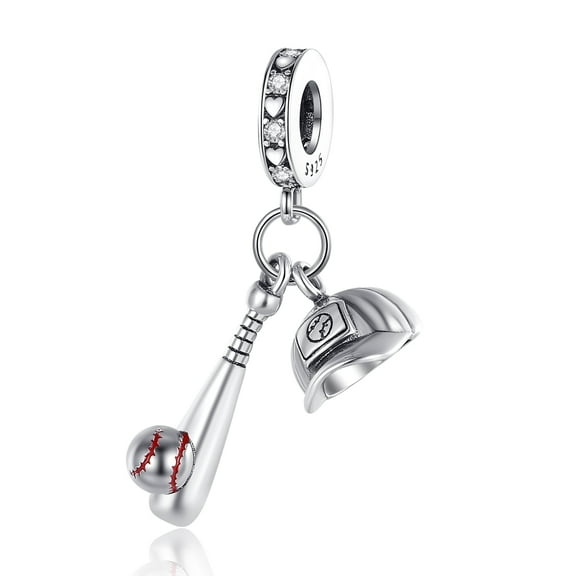 925 Sterling Silver Charm for Bracelets Baseball & Hat Charms Women Bracelet Charm