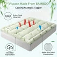 thumbnail image 3 of Cooling Bamboo Fiber Mattress Topper Soft Fill Mattress Protector Pillow Top Mattress Cover With 8-21" Deep Pocket, 3 of 7