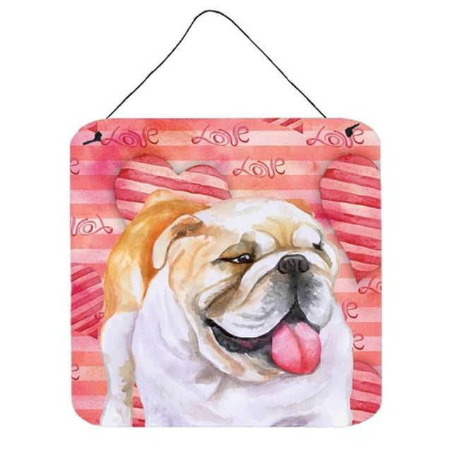 English Bulldog Love Wall or Door Hanging Prints