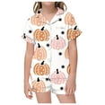 thumbnail image 5 of WEAIXIMIUNG Children's Leisure Printed Button Collar Short Sleeved Top Shorts Pajama Set 10-11 Years, 5 of 5