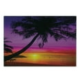 thumbnail image 3 of Tropical Cutting Board, Palm Tree Silhouette on Beach at Sunset Summertime Travel Destination, Decorative Tempered Glass Cutting and Serving Board, Small Size, Purple Orange Black, by Ambesonne, 3 of 5