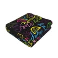 thumbnail image 2 of KLL Color Summer Print Fleece Throw Blanket, Horizontal Fleece Bedding Cute Soft Blankets Comfy Fleece Flannel Plush Home Decor for Couch & Bed -60"x50", 2 of 9