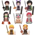 thumbnail image 2 of Bloques de construcción de dibujos animados de Demon Slayer, minifiguras de acción, muñecos, juguetes, Tanjiro, Nezuko, Zenitsu, Inosuke, Kanao, Sanemi, 2 of 4