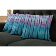 thumbnail image 2 of Ambesonne Ombre Throw Pillow Cover 4 Pack, Retro 60's Style Hippie, 18", Blue Pink, 2 of 6