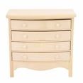 thumbnail image 2 of Gabinete Con Múltiples Cajones En Miniatura, Superficies Alisadas De Madera De Abedul, 4 Cajones, Detalles Finos, Cómoda En Miniatura, Decoración Para Niños Para Dormitorio, 2 of 7
