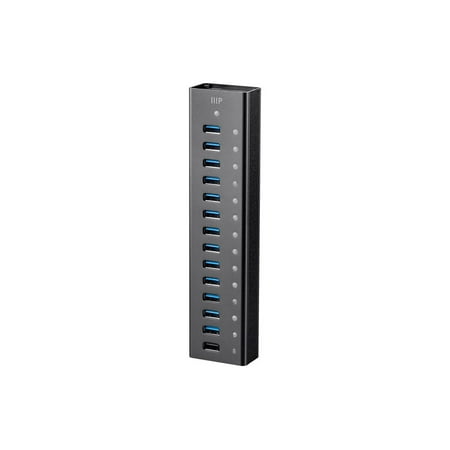 UPC: 0889028111253 | Monoprice 13-Port USB 3.0 Hub  5Gbps  Heavy Duty Aluminum  Plug And Play With AC Adapter