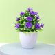 thumbnail image 5 of Planta artificial en maceta, flor artificial, decoración de plástico, rosa, bonsái, decoración de escritorio para el hogar interior, ciruelo de cinco hojas, 5 of 5